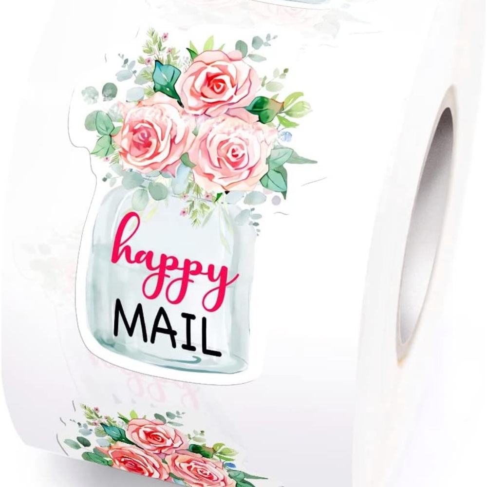 💐50 Happy Mail Mason jar stickers